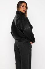 Retrograde PU Jacket Black