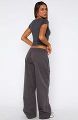 Sweet Like Me Wide Leg Pants Charcoal