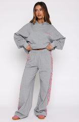 Lucky Thirteen Shaya Wide Leg Sweatpants Dark Grey Marle