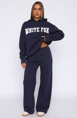 Shout It Out Wide Leg Sweatpants Navy