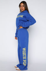 Brand New Start Wide Leg Sweatpants Electric Blue