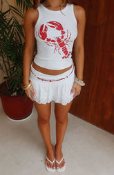 Happiest By The Ocean Tank Top White