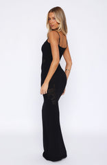 Deep Love Knit Maxi Dress Black