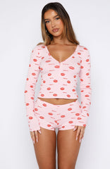 Girl Talk Printed Pyjama Set Strawberry Kisses