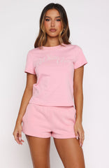 Lucky Thirteen Elsa Relaxed Baby Tee Candy Pink