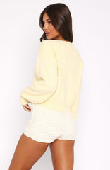 Warm Whispers Knit Cardigan Lemon