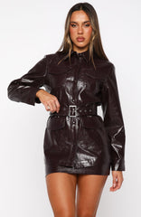 New Person PU Jacket Burgundy