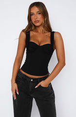 Chasing Shadows Bustier Black