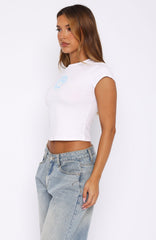 Since Day One Baby Tee White