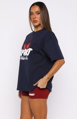 Club 14 Peyton Oversized Tee Navy