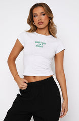 Stay Running Baby Tee Grey Marle