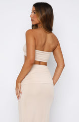 Lil Mermaid Strapless Top Latte