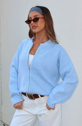 Unbreakable Bond Knit Jacket Baby Blue