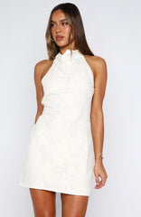 Fight For Love Halter Mini Dress Cream