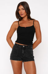 No Flaws Cami Top Black