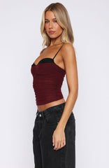 Remind Me Again Bustier Burgundy