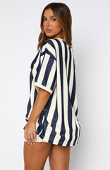 Let's Just Leave Oversized Jersey Navy