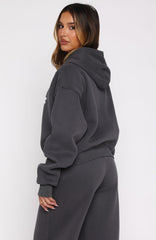 Lucky Thirteen Audrina Boxy Zip Front Hoodie Volcanic