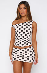 Stay With You Top Cream Polka Dot