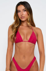 Golden Hour Bikini Top Cherry Red