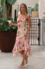 Butterfly Kisses Midi Dress Buttercream Fields