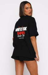 Club 14 Cassie Oversized Tee Black