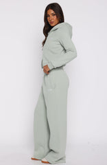 Comfy And Cute Wide Leg Sweatpants Seafoam
