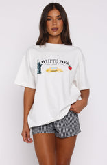 Feeling My Energy Oversized Tee White