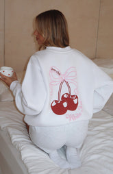 Fell So Hard Oversized Sweater White