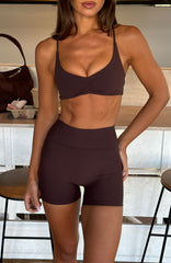 Fusion Sports Bra Dark Chocolate