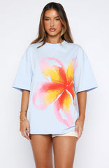 Girls Just Want To Have Fun Oversized Tee Baby Blue