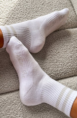 Grounded Socks White/Moon