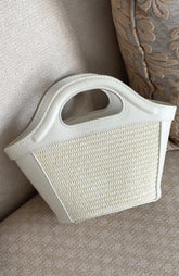 Jehan Top Handle Bag White