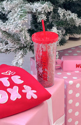 Kylen Tumbler 700ml Red Glitter