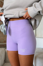 Love You Regardless Bike Shorts Lilac