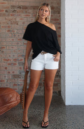 Maddy Denim Shorts Off White