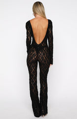Major Attitude Lace Jumpsuit Black