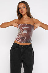 Make It Real Strapless Sequin Bustier Floral Shadows