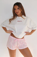 Echoes Of You Pyjama Shorts Pink/White