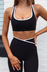 Mindset Sports Bra Black/White