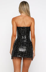 Paint The Sky Sequin Mini Skirt Black
