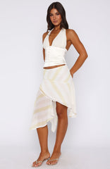 Crazy Romantic Midi Skirt Citrus Stripe