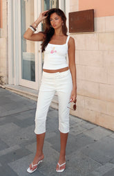 Day For It Capri Pants White