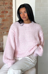 Pure Comfort Knit Sweater Baby Pink