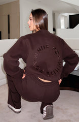 Stay Lifted Oversized Sweater Bitter Chocolate