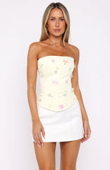 Summer Love Strapless Bustier Lemon