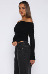 Take The Reigns Long Sleeve Top Black