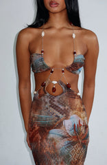 The Empress Maxi Dress Ophidian Feather