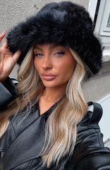 Trixie Faux Fur Hat Black