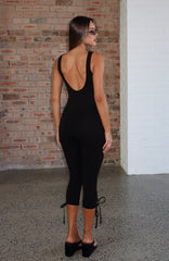 Problem Solved Capri Jumpsuit Black